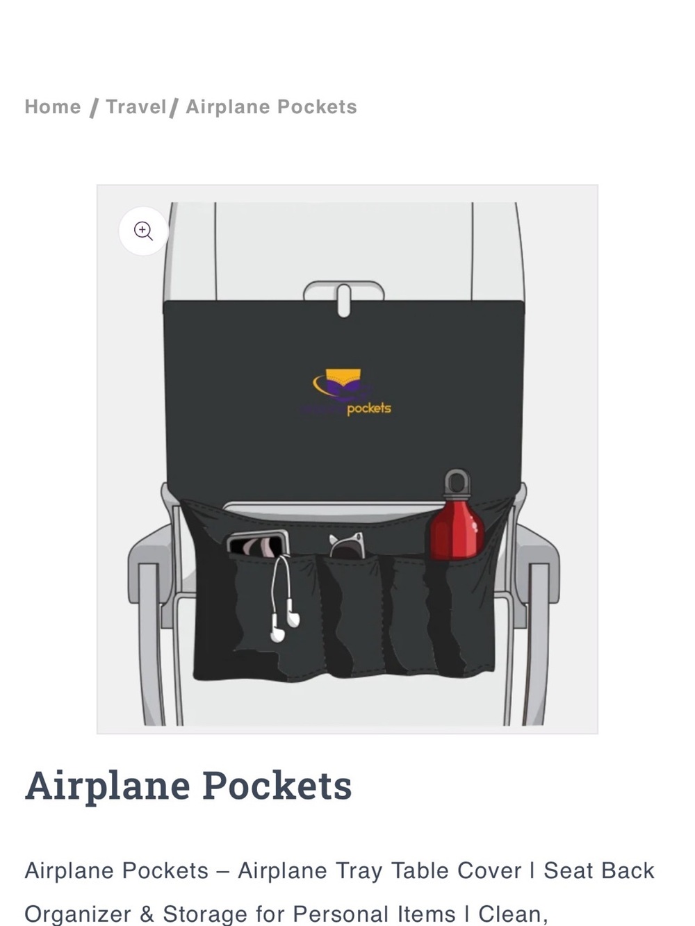 Airplane Pockets Seat Organizer